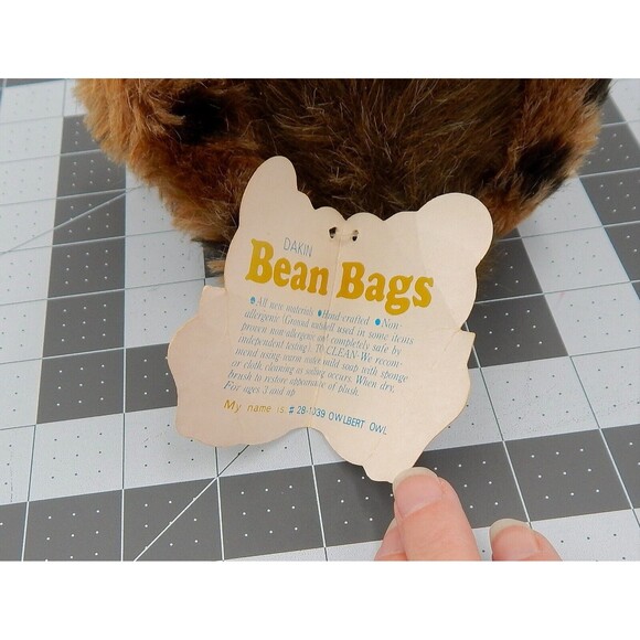 Vintage R Dakin Owlbert Owl Plush 28-1039 Brown Bird Stuffed Toy Animal 1980 Tag - Picture 10 of 11